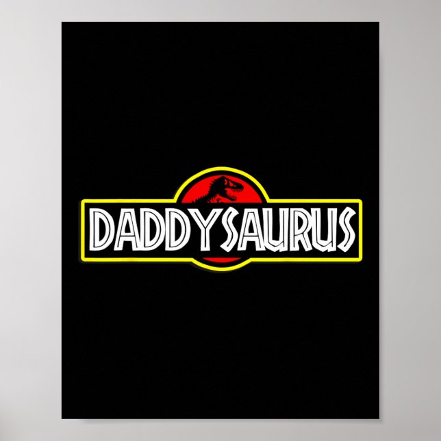 Póster Daddysaurus Papás Día del Padre  (Frente)