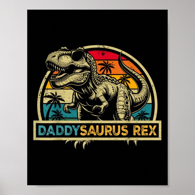 Póster Daddysaurus Rex Dinosaur Daddy Saurus Rex Family M (Frente)