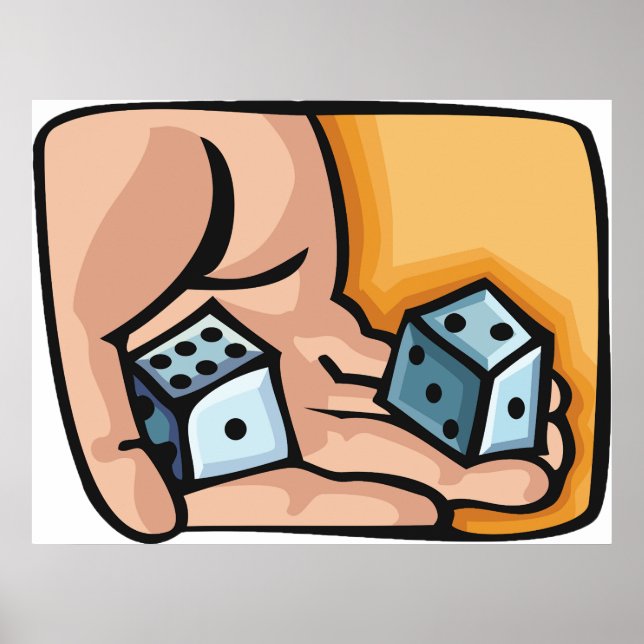 Póster Dados rodando (Frente)