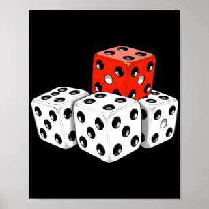 Póster Dados rojos dominantes - Tema de juego estratégico