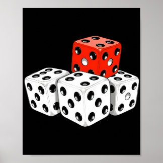 Póster Dados rojos dominantes - Tema de juego estratégico