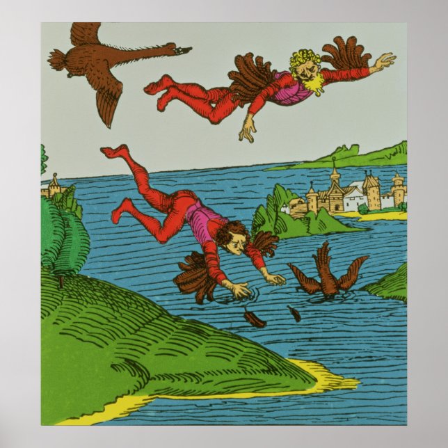 Póster Daedalus and Icarus, 15th century (Frente)