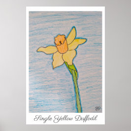 Póster Daffodil amarillo único