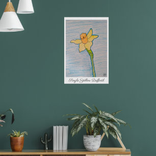 Póster Daffodil amarillo único