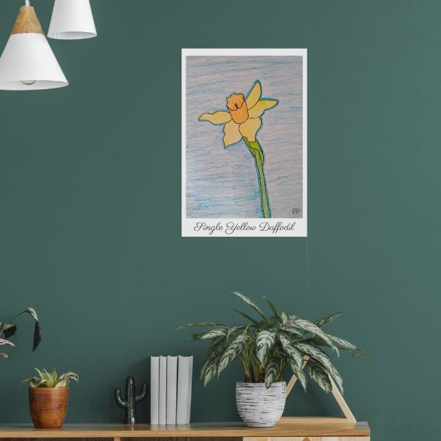 Póster Daffodil amarillo único (Salón 1)