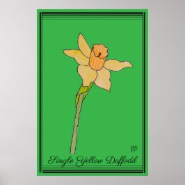 Póster Daffodil amarillo único Kelly Green