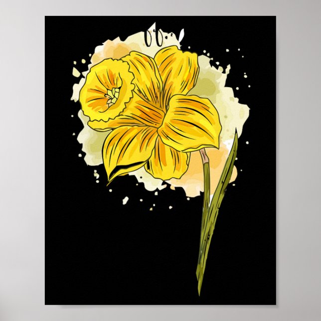 Póster Daffodil Daffodils Flores Primavera Floral Día de  (Frente)