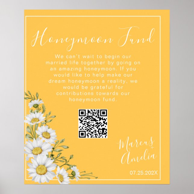 Póster Daffodil Fondo de luna de miel para margaritas ama (Frente)