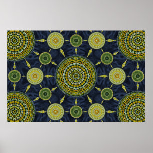 Póster Daffodil Mandala Array