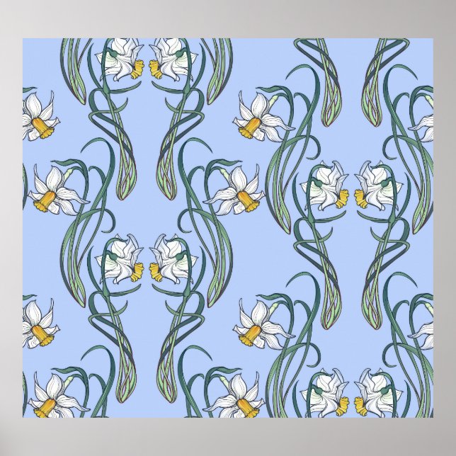 Póster Daffodils Art: la primavera de Nouveau (Frente)