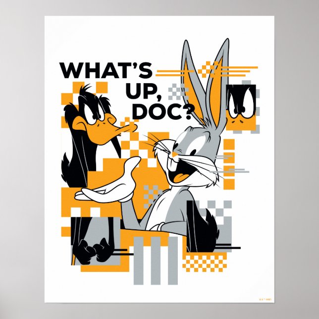 Póster DAFFY DUCK™ & BUGS BUNNY™ Glitch (Frente)