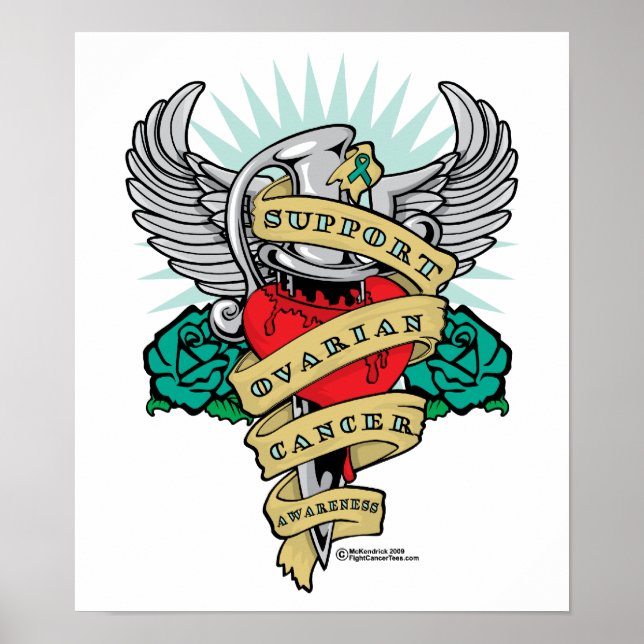 Póster Daga del cáncer de ovario (Frente)