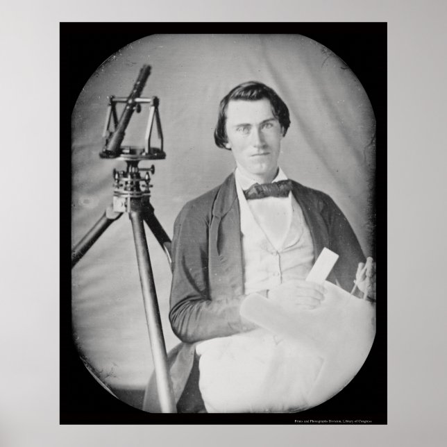 Póster Daguerrotipo de topografía y herramientas 1848 (Frente)