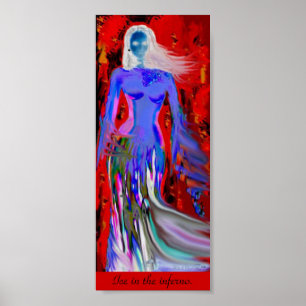 Póster Dahla sintiéndose azul