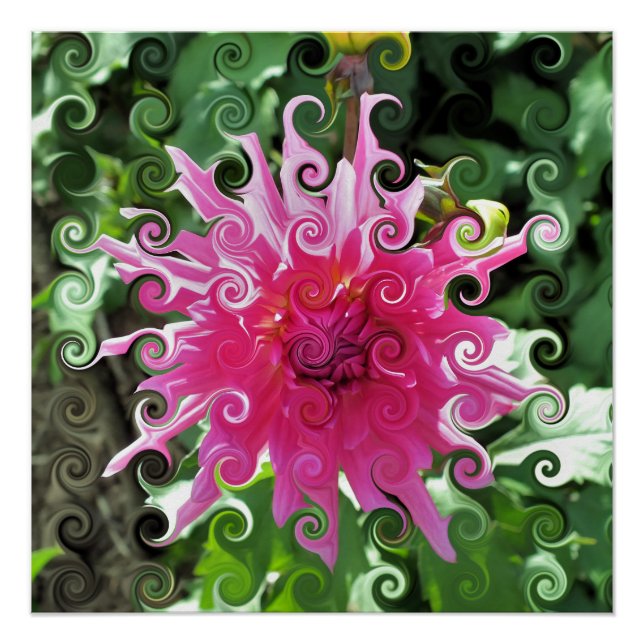 PÓSTER DAHLIA FLOWER (Anverso)