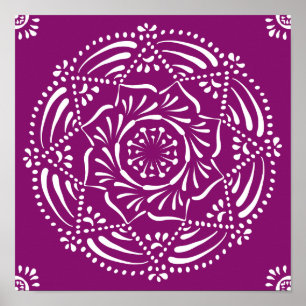 Póster Dahlia Mandala