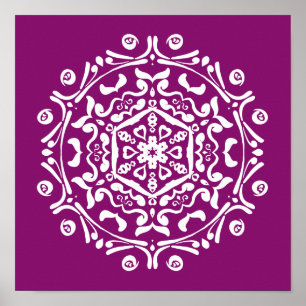Póster Dahlia Mandala