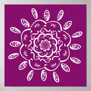 Póster Dahlia Mandala