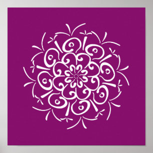 Póster Dahlia Mandala