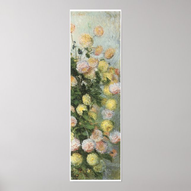 Póster Dahlias, 1883, Claude Monet (Frente)