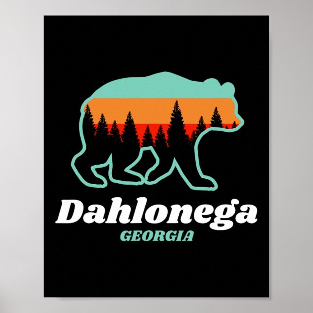 Póster Dahlonega Georgia Bear Mountains Country  (Frente)