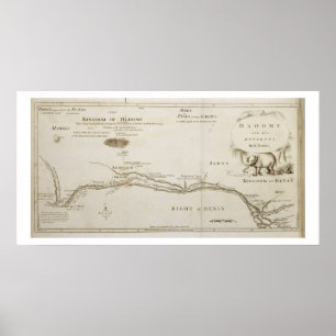 Póster Dahomey y sus alrededores, de 'La historia del Dah