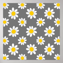 Póster Daisies amarillos blancos