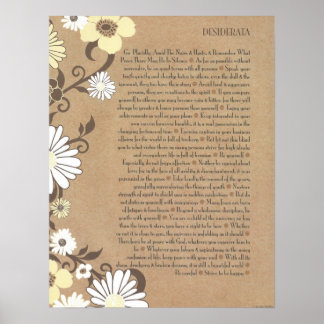 Póster Daisies de cuidado orgánico de DESIDERATA