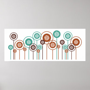 Póster Daisies de voleibol