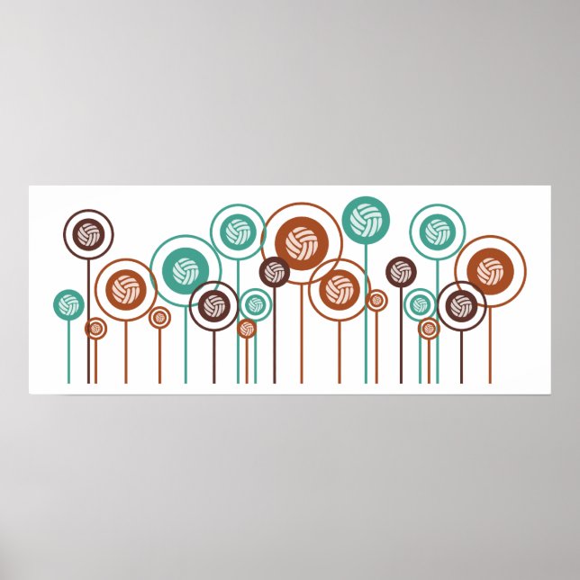 Póster Daisies de voleibol (Frente)