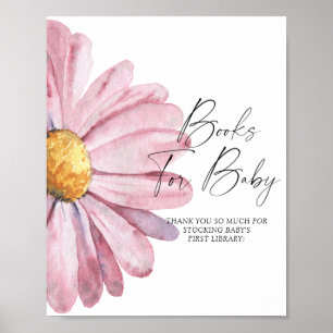 Póster Daisy acuarela - libros para poster de bebés