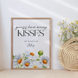 Póster Daisy adivina cuántos besos juego de novias