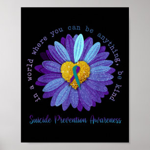 Póster Daisy Be Kind Conciencia sobre Prevención del Suic