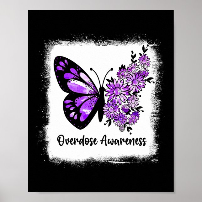 Póster Daisy Bleached Butterfly Púrpura Cinta de sobredos (Frente)