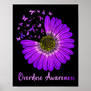 Póster Daisy Butterfly Púrpura Cinta de sobredosis Concie