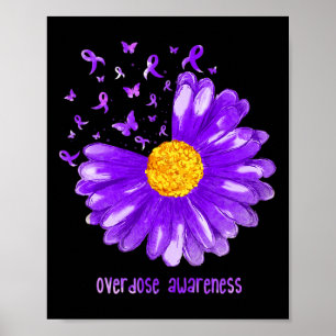 Póster Daisy Butterfly Púrpura Cinta de sobredosis Concie