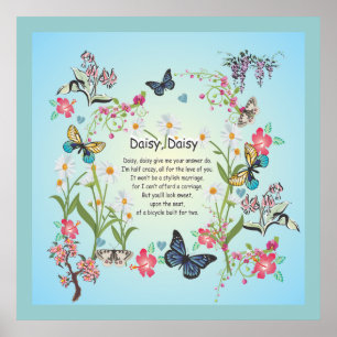 Póster Daisy, daisy, dame la respuesta hacer la canción
