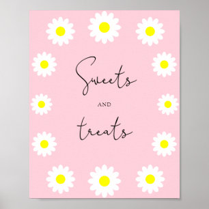 Póster Daisy de flores silvestres - dulces y golosinas