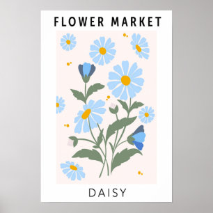 Póster Daisy del mercado de las flores
