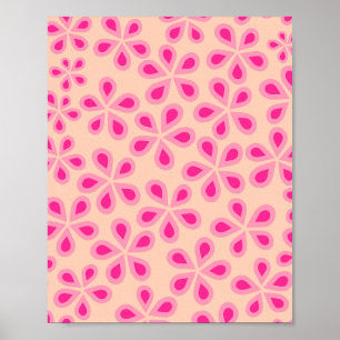 Póster Daisy Florets 05 Naranja Y Rosa