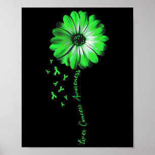 Póster Daisy Flower Hepal Cancer Awareness Gifts