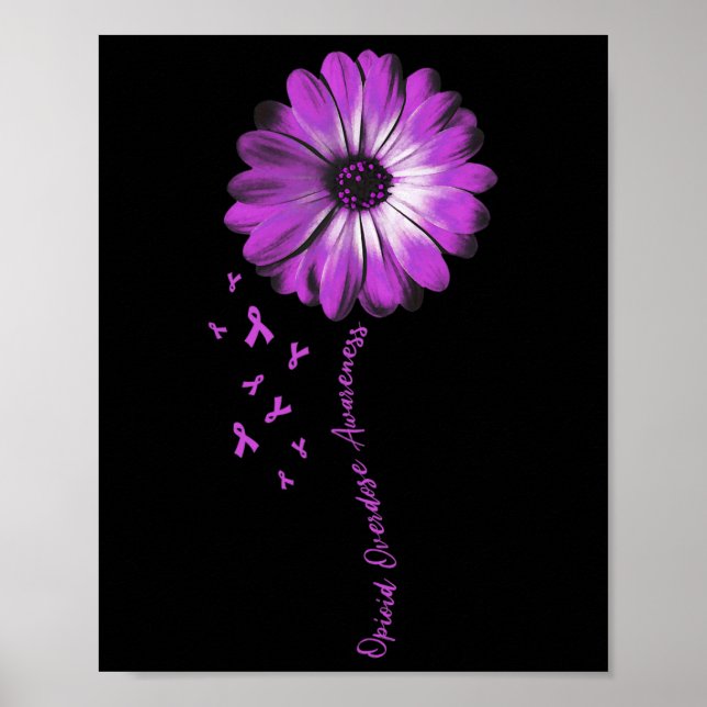 Póster Daisy Flower Opioide Overdoose Awareness Gifts (Frente)