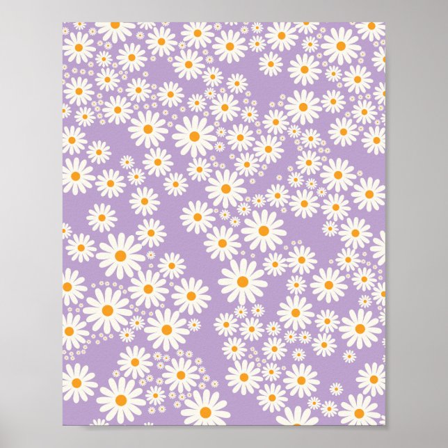 Póster Daisy Garden 05 Purple (Frente)