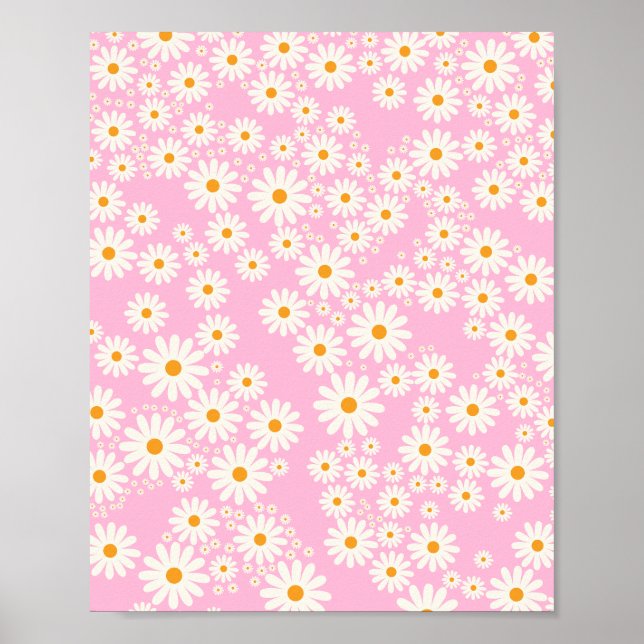 Póster Daisy Garden 09 Baby Pink (Frente)