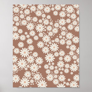 Póster Daisy Garden XII Mocha Mousse