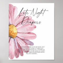 Póster Daisy Juego de pañales nocturnos