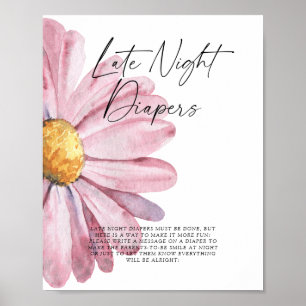 Póster Daisy Juego de pañales nocturnos