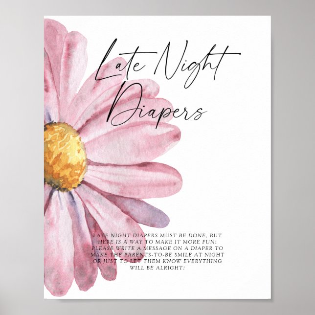 Póster Daisy Juego de pañales nocturnos (Frente)