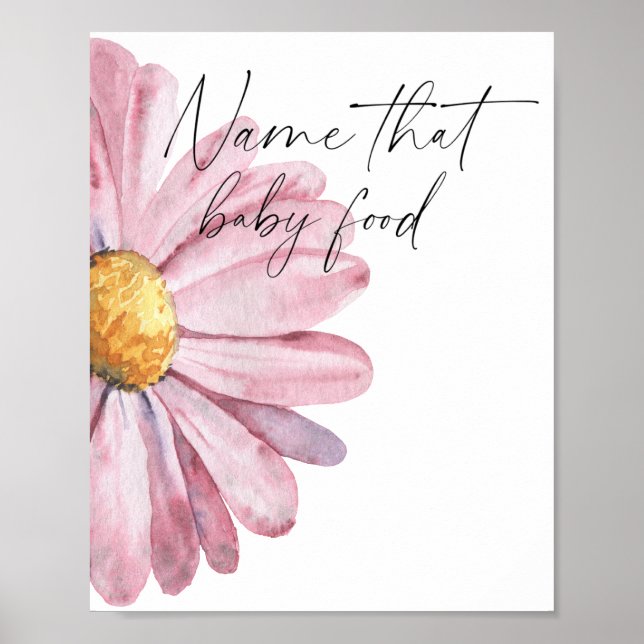 Póster Daisy - nombre ese alimento para bebé (Frente)