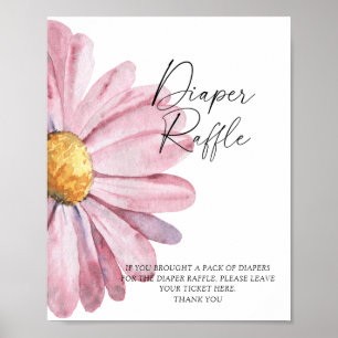 Póster Daisy - poster de rifas de pañales